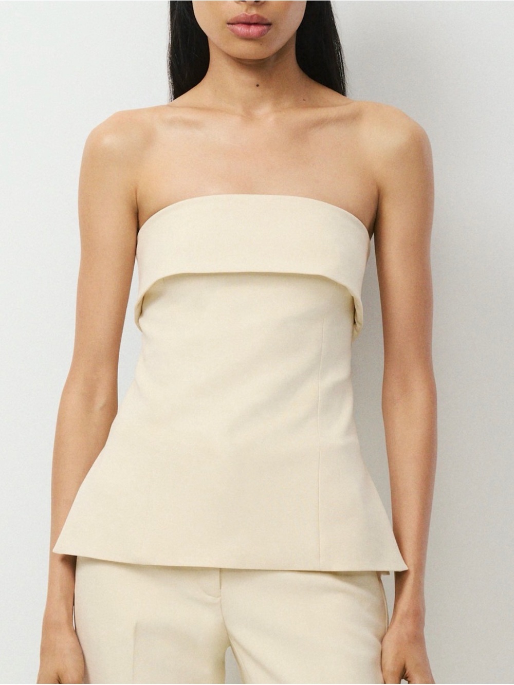 Aritzia Off-Shoulder Cream Top